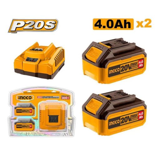 Set me dy bateri 4 amper + karikues fast charger